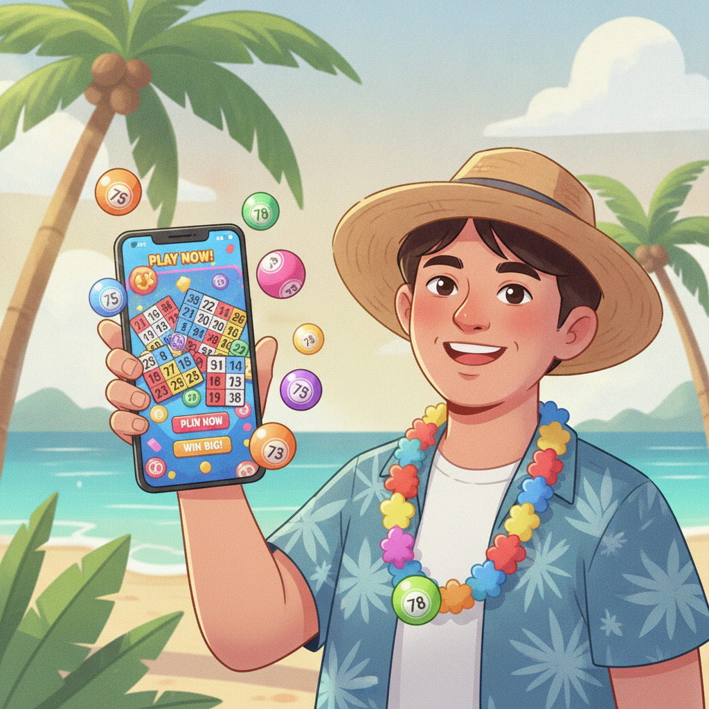 Illustration: How to Play Bingo and Lottery Games on JD LUXE: Mobile Guide for Beginners